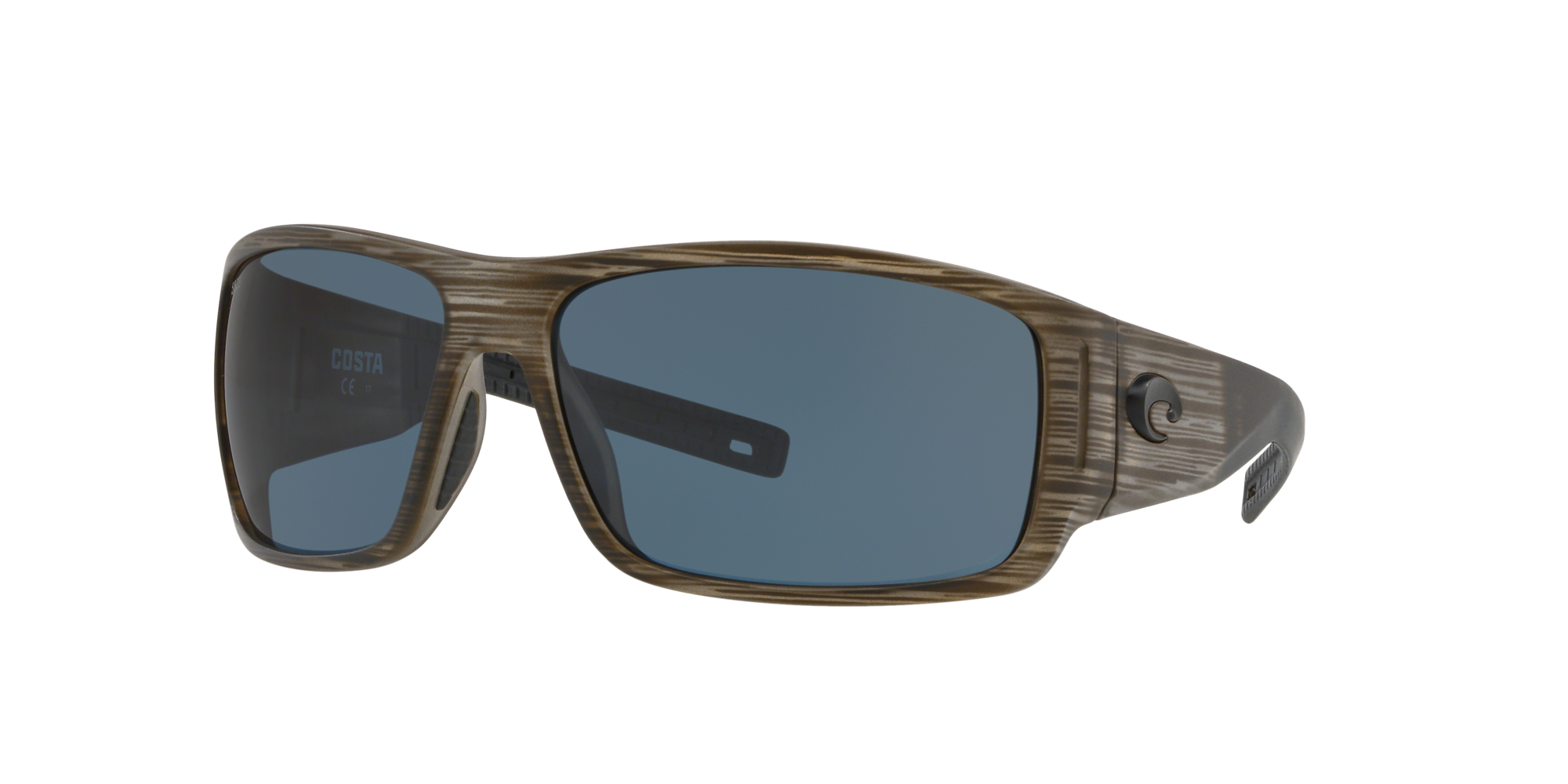 Steel Gray Metallic/Gray Silver Mirror-580P Costa Del Mar Mens Cape Rectangular Sunglasses 67 mm 
